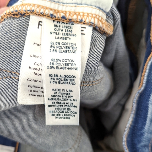 FRAME Le Skinny De Jeanne Destroyed Jeans Ankle Length Womens 29 Frayed - Picture 12 of 12